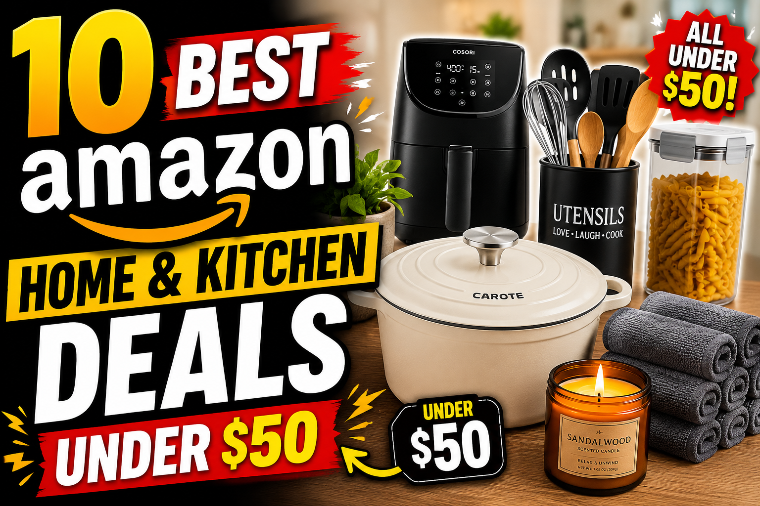 10 Best Amazon Home & Kitchen Deals Under $50 (2026)